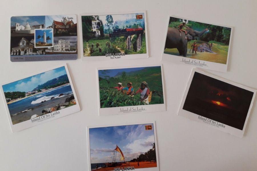 postcards as souvenirs from sri lanka