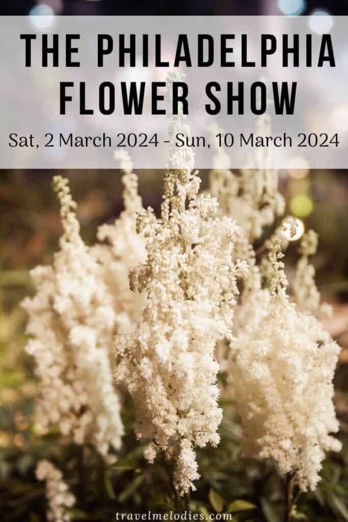 phs philadelphia flower show 2024 pinterest graphic