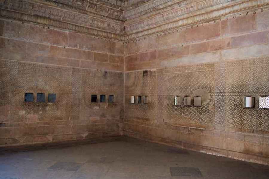 Raja Man Singh's bedroom inside Man Mandir Palace in Gwalior Fort