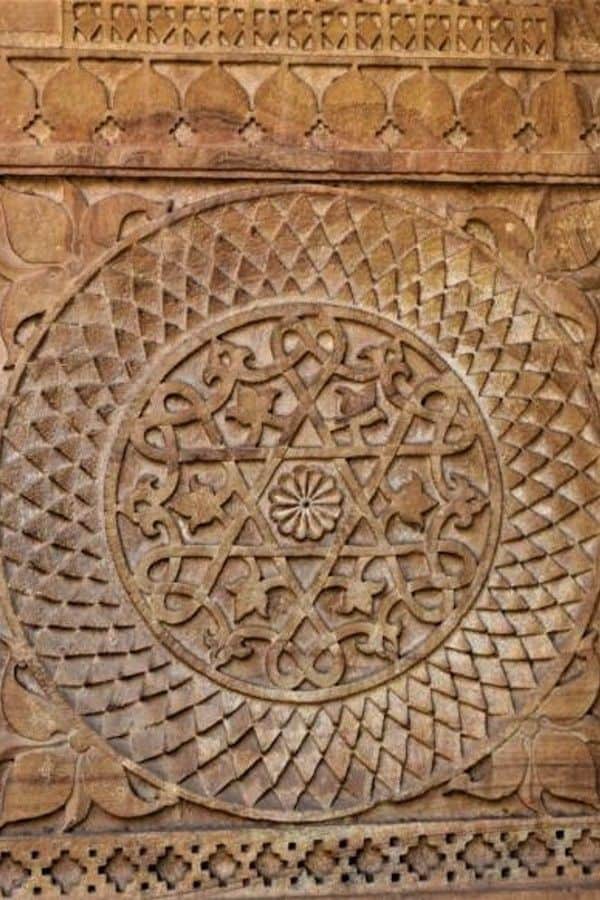 Sun carvings man mandir palace gwalior fort