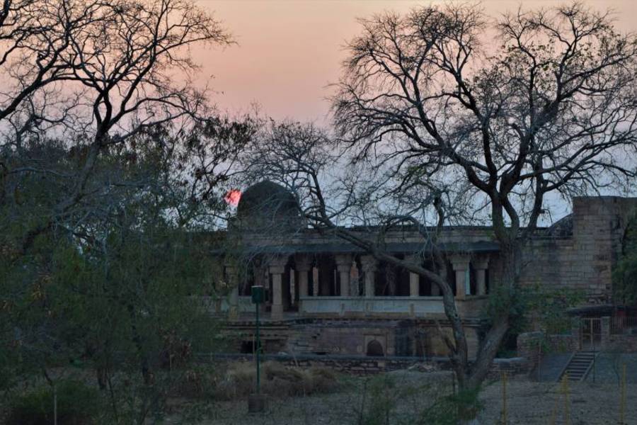 Sunset at Man Mandir Palace in Gwalior Fort