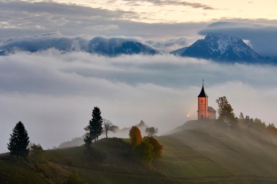 church of st primus and felician jamnik hill hike lkranj