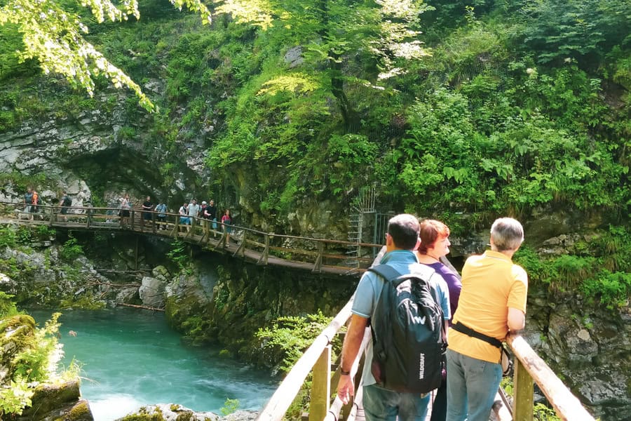 crowds at vintgar gorge slovenia