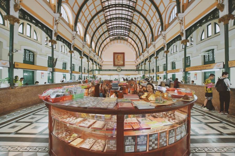 best things to do in saigon central post office interiors