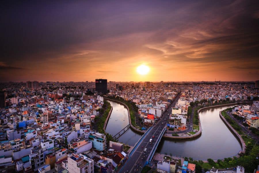 ho chi minh cityscape saigon