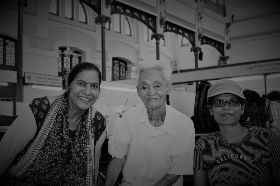Saigon central post office octogenarian