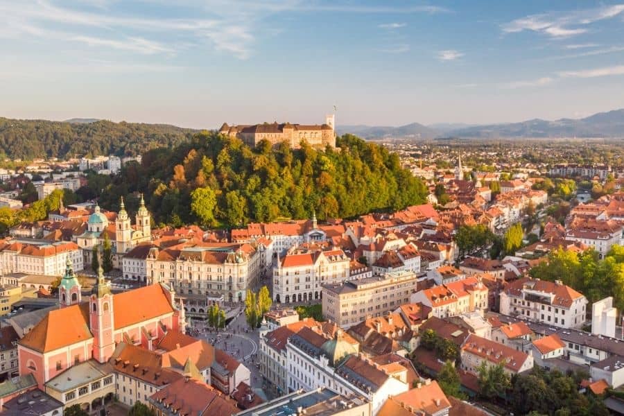 ljubljana fort gracing the ljubljana skyline