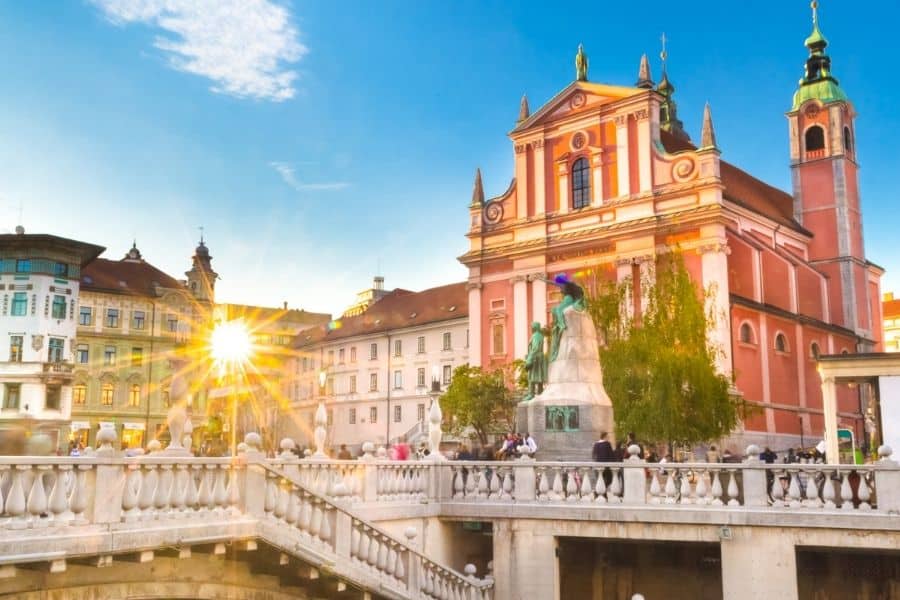 prešeren square ljubljana slovenia.