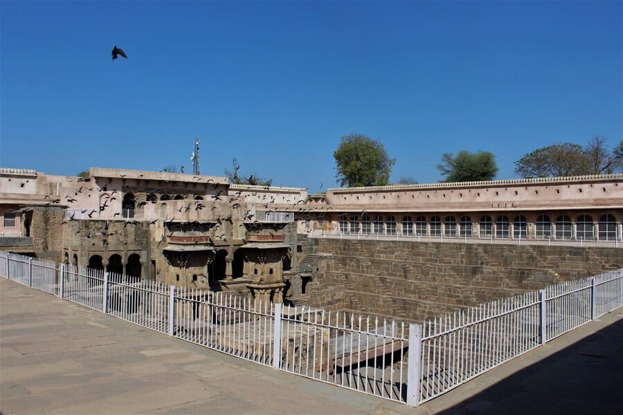area around the chand baori step well