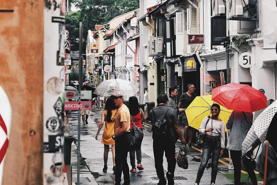 haji lane streets singapore