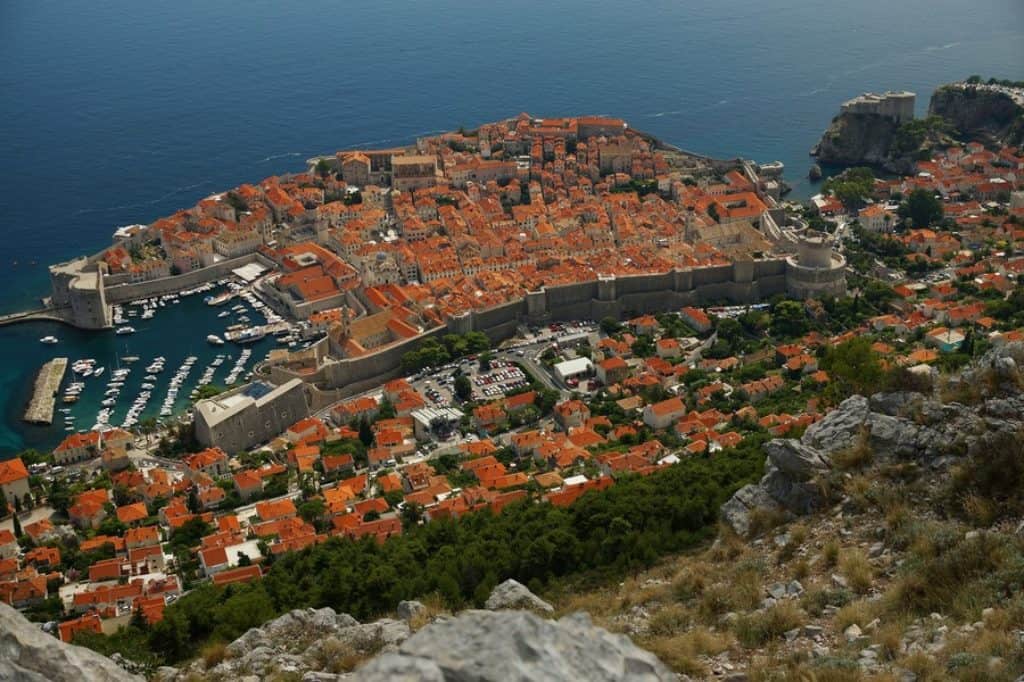views over dubrovnik from mount srdj 