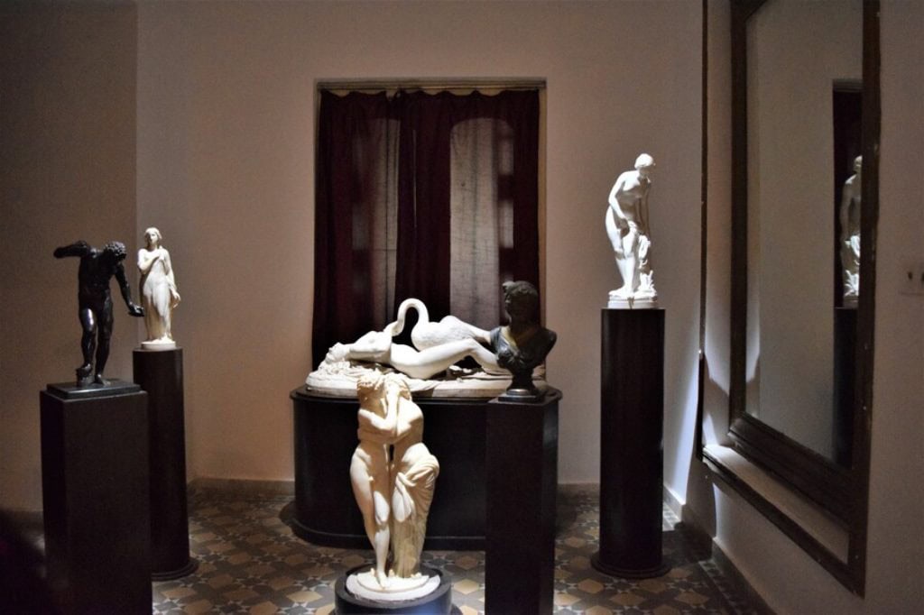 italian sculptures at jai vilas palace gwalior