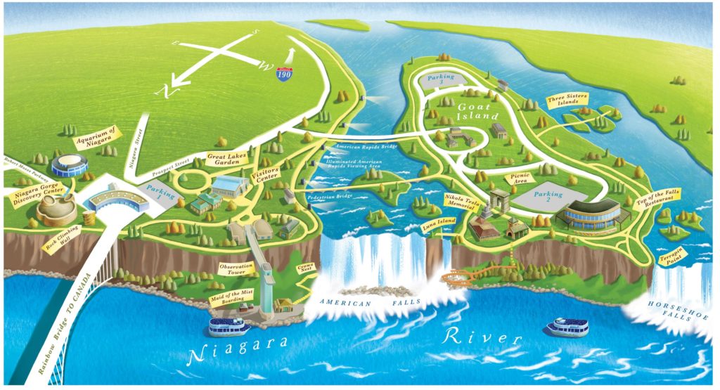 Niagara Falls state park map