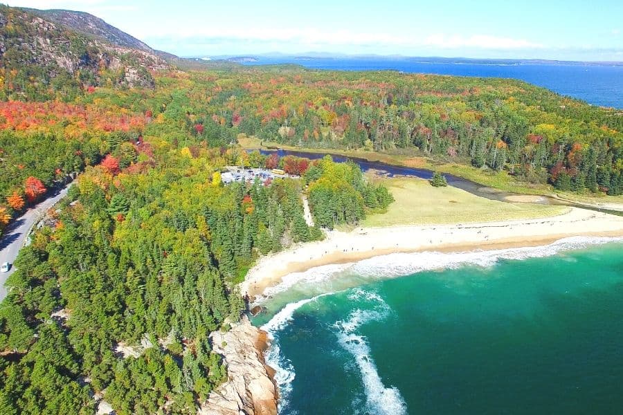 Sand beach at Acadia National Parliament Maine