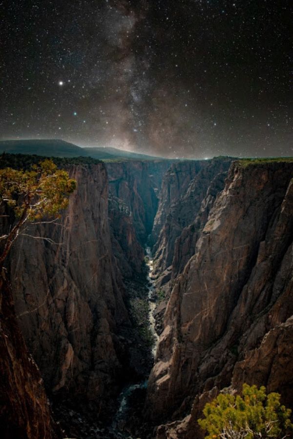 black canyon gunnison national park colorado star trail