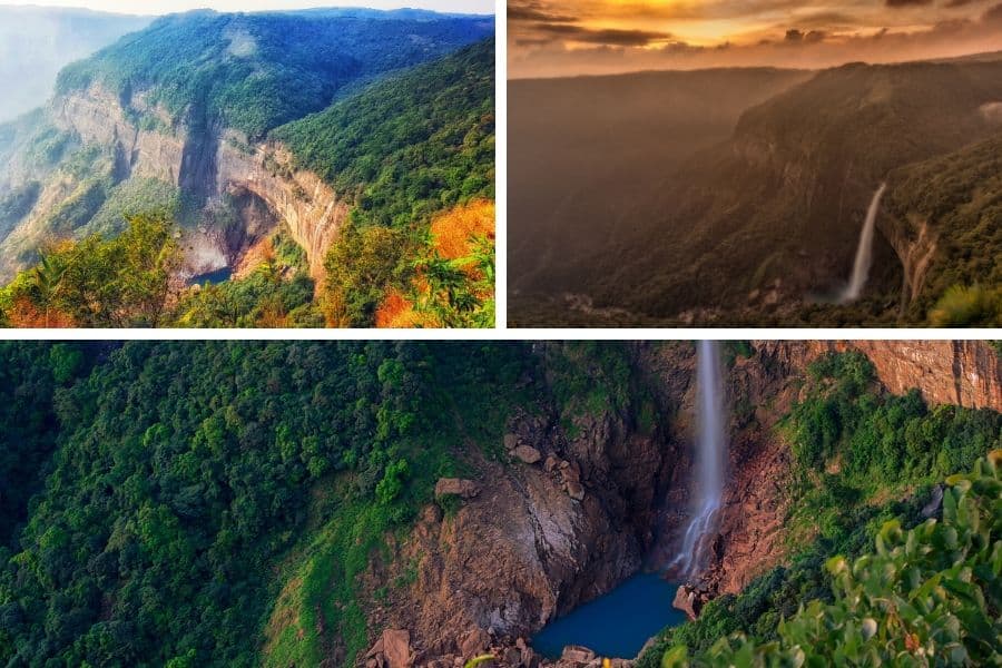 moods of nohkalikai falls meghalaya