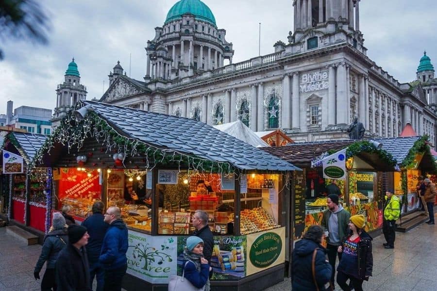 belfast christmas market city hall northern ireland