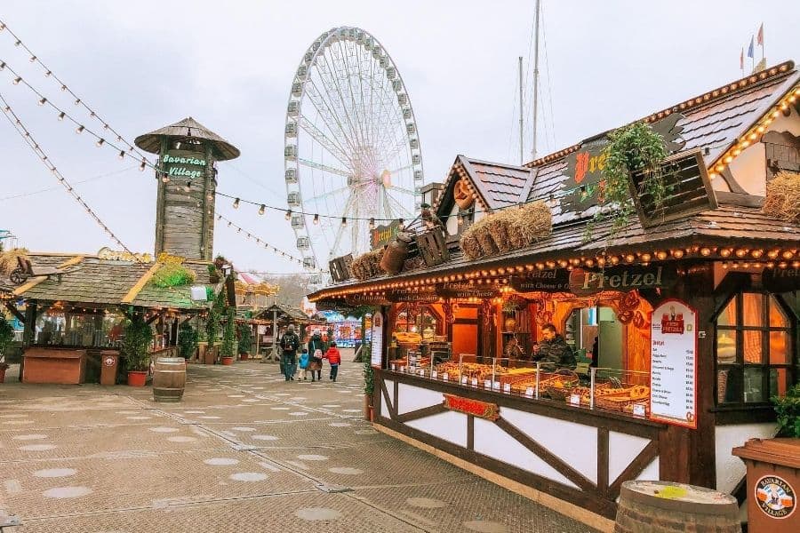Hyde Park Winter Wonderland Christmas market in london uk