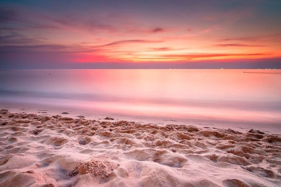 Magical sunset at Phu Quoc beach Vietnam