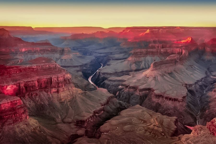 pima point sunset grand canyon