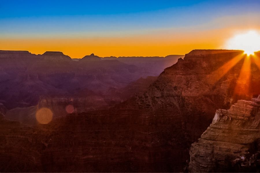 sunrise at mather point grand canyon