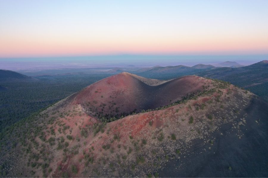 sunset crater volcano national monument road trip from las vegas to arizona 
