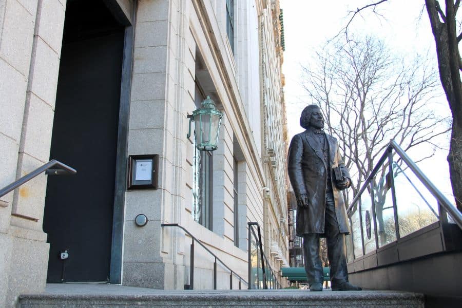 statue frederick douglass new york historical society 