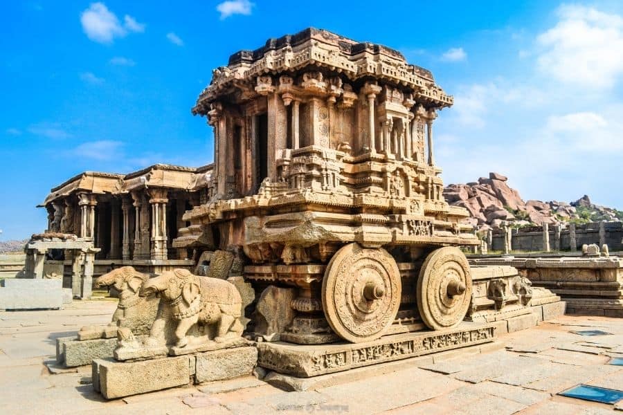 Stone Chariot At Vijaya Vittala Temple hampi historical places in india