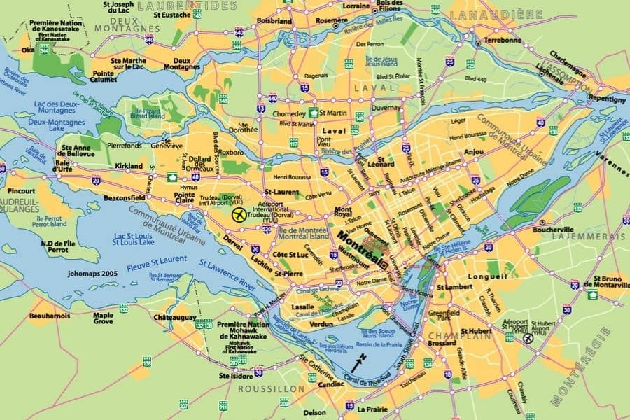 Things to do in Montreal orientation map2 Travelmelodies