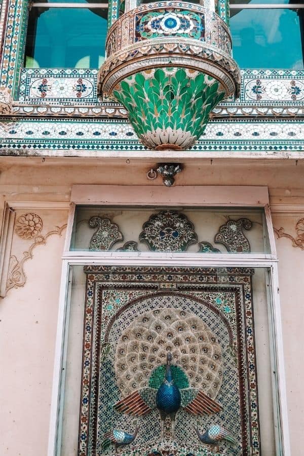 mor chowk peacock courtyard city palace udaipur rajasthan