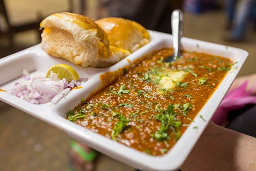 pav bhaji west indian street food