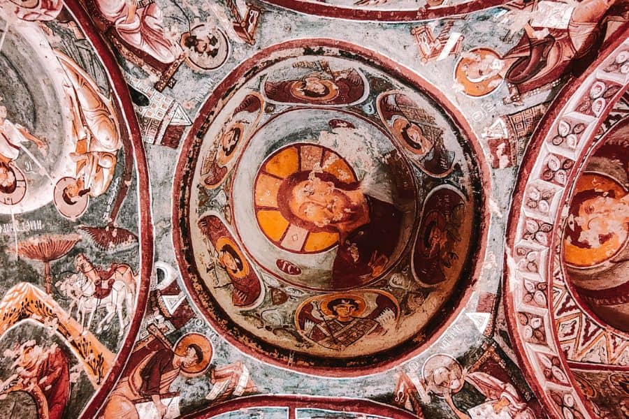 frescoes carikle kilise sandal church goreme open air museum cappadocia