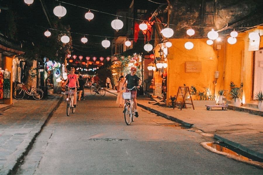 riding a bike getting around hoi an vietnam
