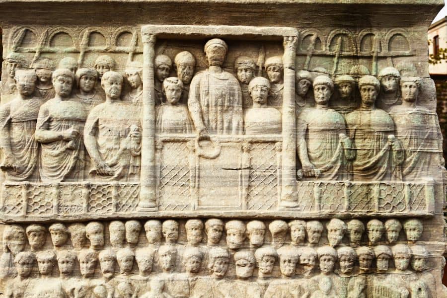 base of obelisk of theodosius hippodrome sultanahmet