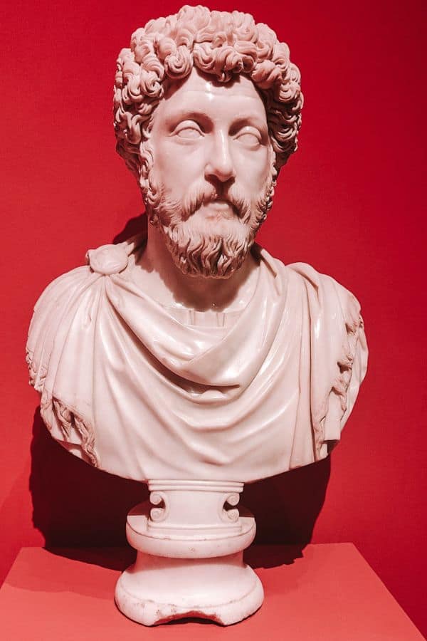 bust of marcus aurelius in the ephesus museum selcuk turkey