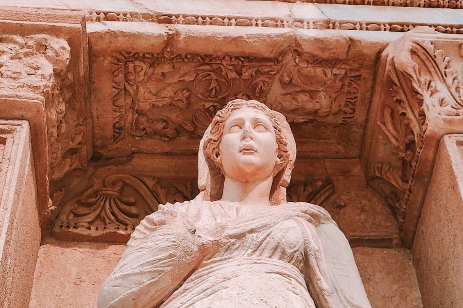 facade library of celsus ephesus ancient city