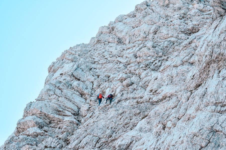 climbing mala mojstrovka via ferrata