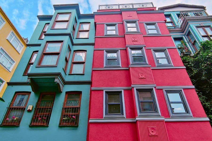colorful houses of fener balat fatih 