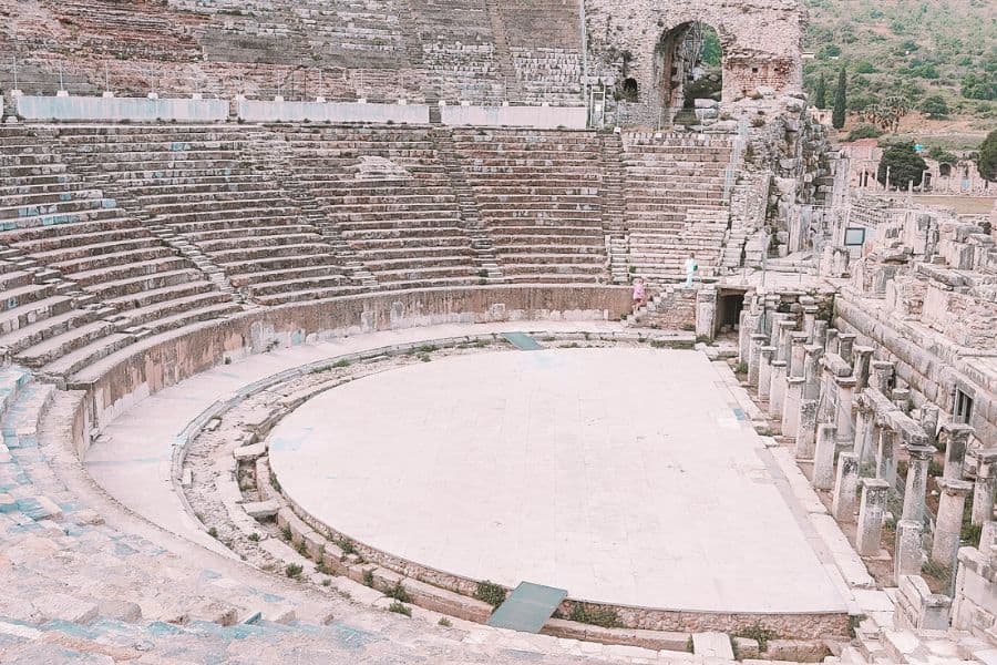 ruins ephesus ancient greek theatre