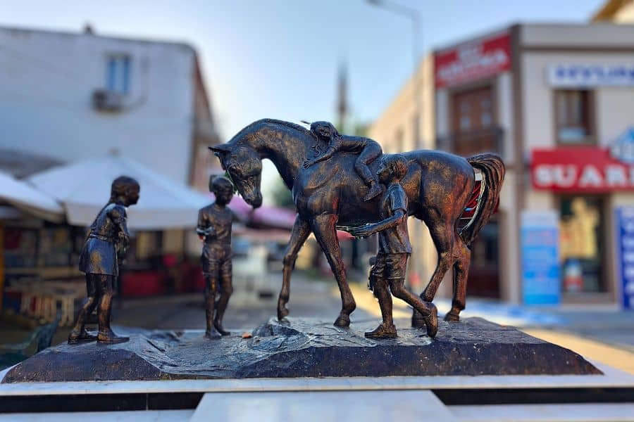 at arabacılar meydanı horsemen's square ayvalik balikesir turkey