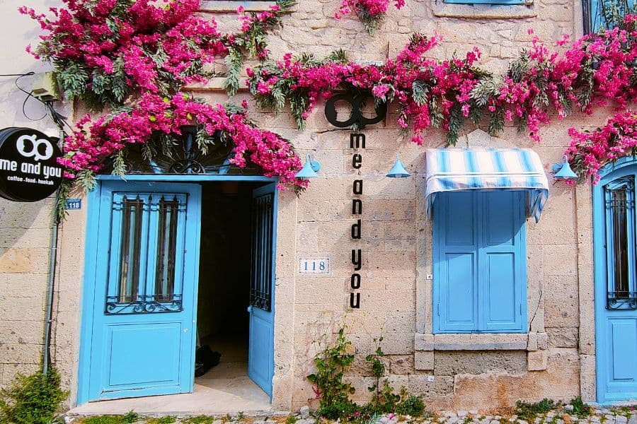 colorful and charming streets of alacati turkey