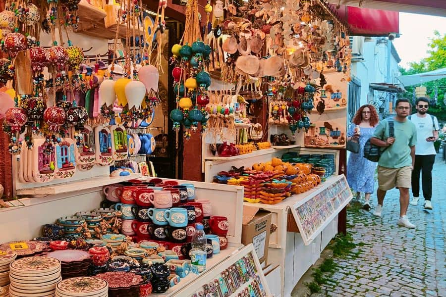 cunda island market shopping handcrafted accessories