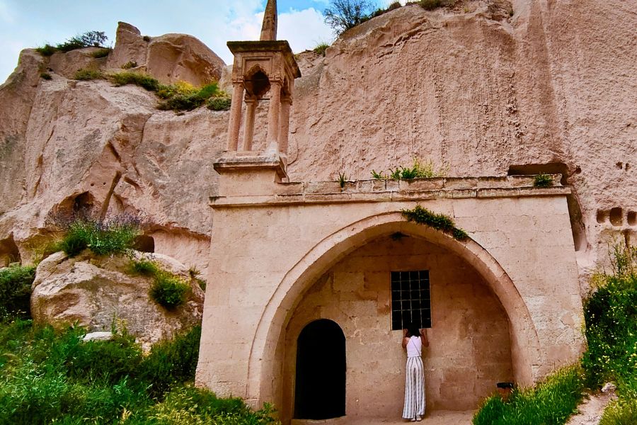 mosque at zelve open air museum in cappadocia
