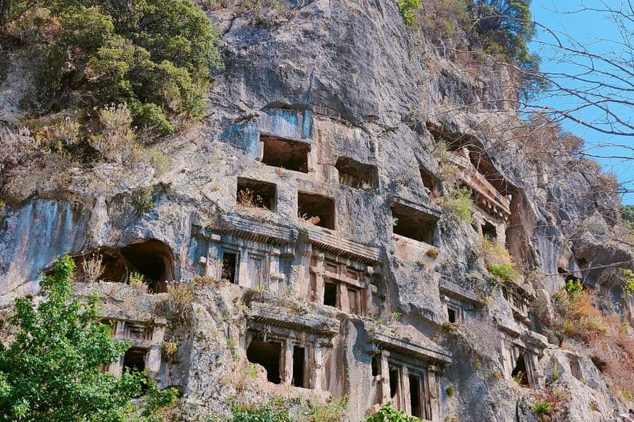 amyntas rock tombs fethiye mugla 