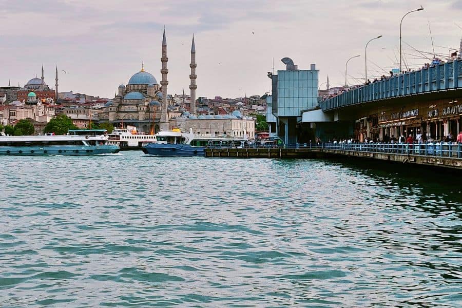 galata bridge view bosphorus istanbul three weeks in turkey itinerary