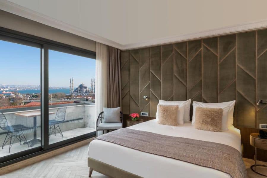 hotel nena deluxe double room with balcony sea view istanbul
