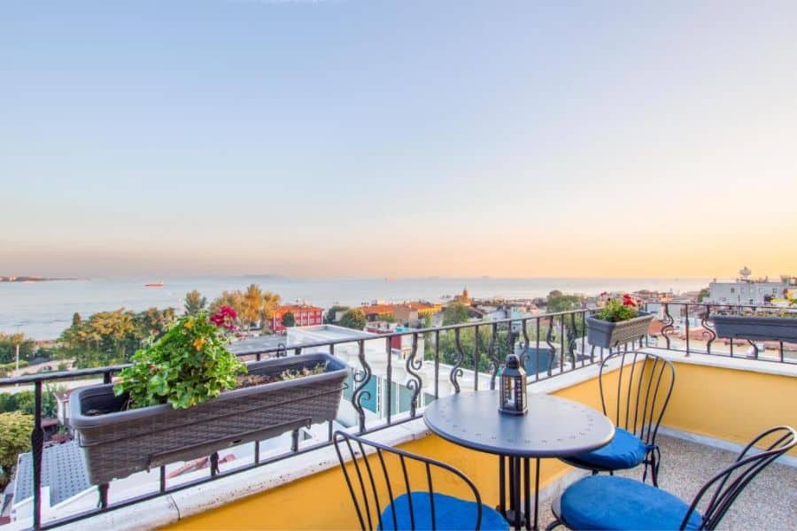 hotel poem prime room balcony with a sea view best hotels in istanbul with a view