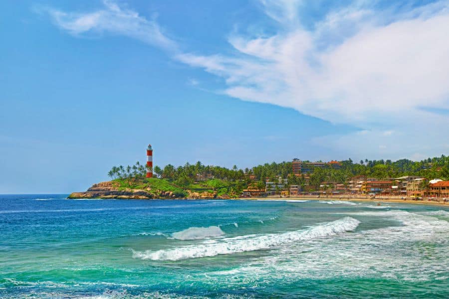 kovalam lighthouse beach