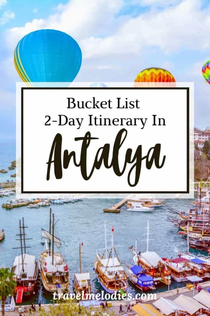 antalya itinerary 2 days pinterest graphic