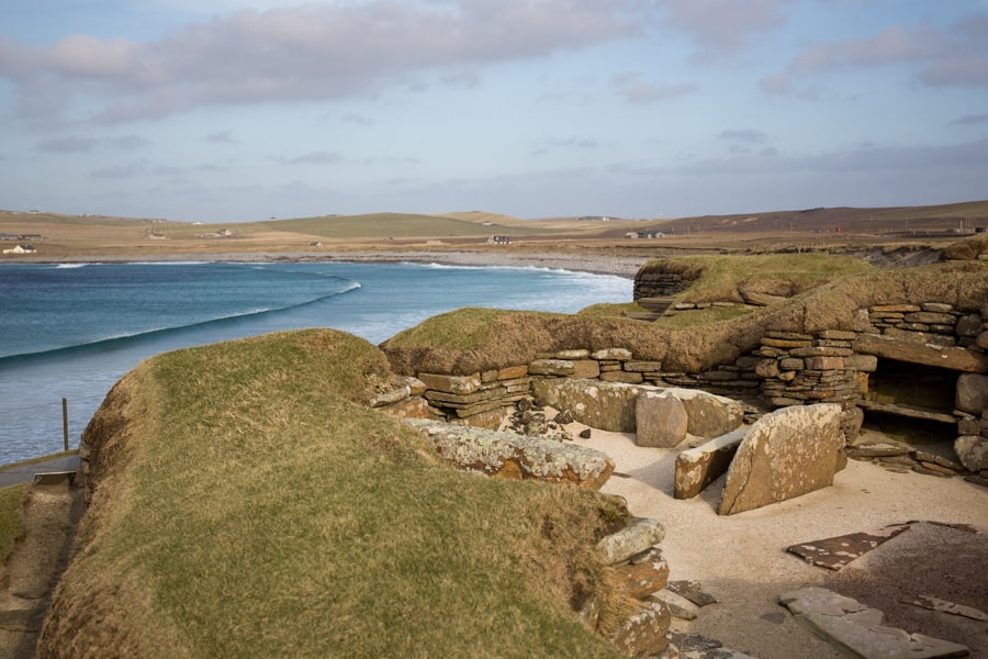 skara brae prehistoric village sandwick orkney scotland